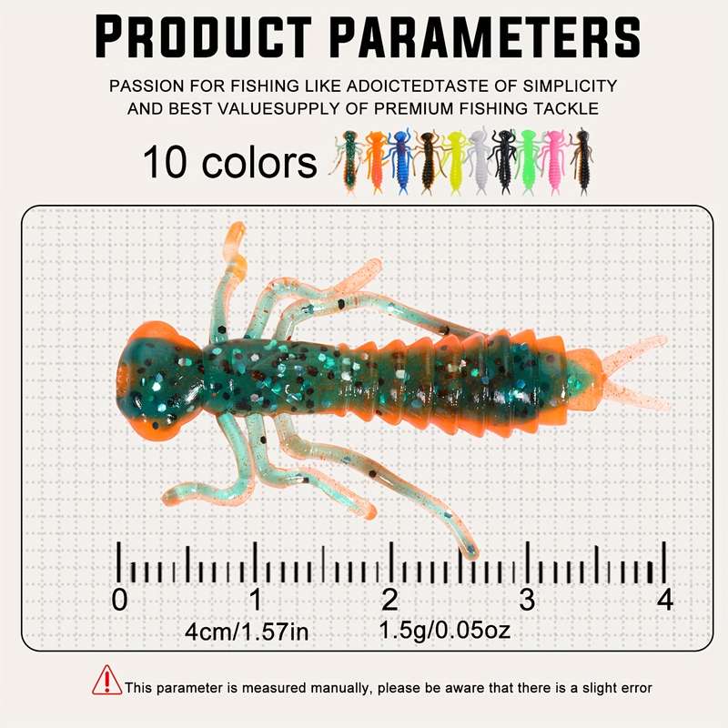 10pcs Soft Fishing Lure Set PVC Ideal for Freshwater Saltwater Angling