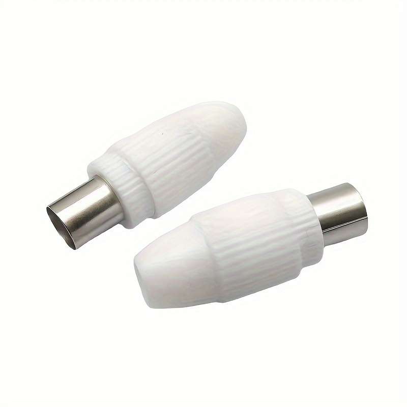 1pc Wired TV Plug Connector Solder-Free RF Male to Female Video RF Cable Head Antenna Adapte