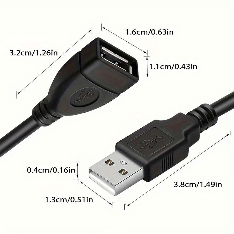 1pcs USB 2.0 Extender Male-to-Female USB Extension Cable Boost Your Device's Connectivity Fast