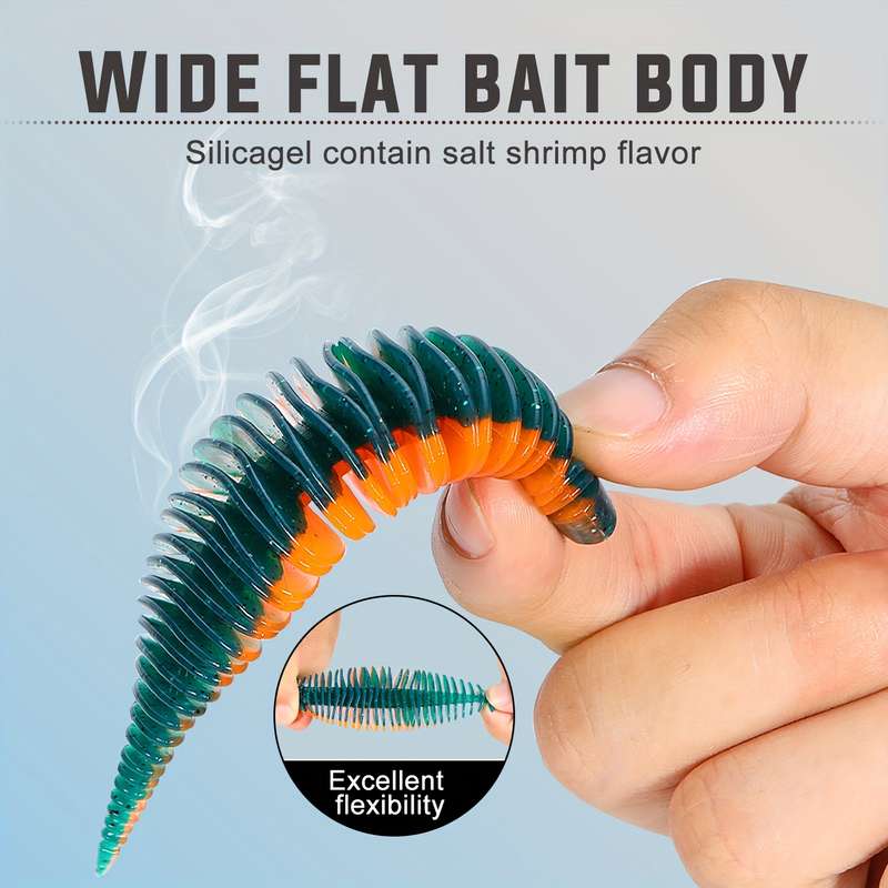 3pcs 7.5cm Soft Fishing Lures Lifelike Artificial Swimbait with Realistic Segmented Body 6 Vibrant C