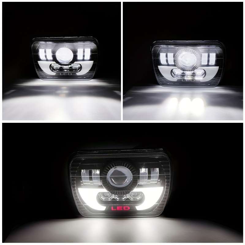 1pc 17.78cm Motorcycle Headlight Car Headlight H4 5X7 7X6 LED Truck Headlight H4 Far