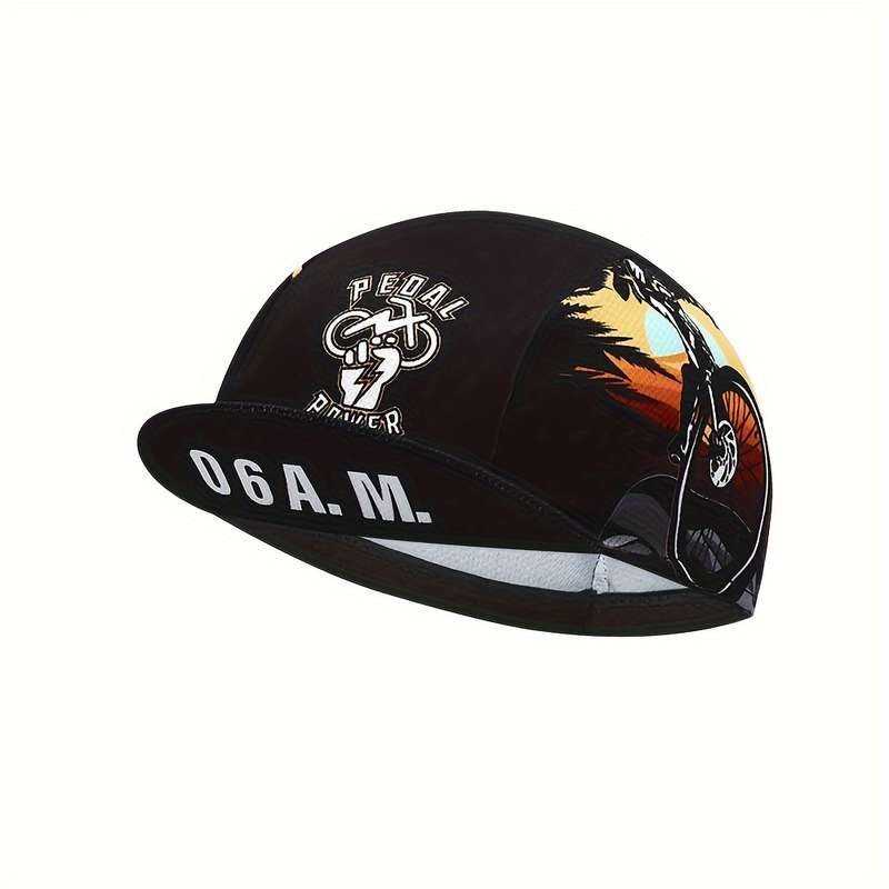 1pc Breathable Polyester Cycling Cap Anti-Sweat Sun Hat for Bike Riding and Team Sports