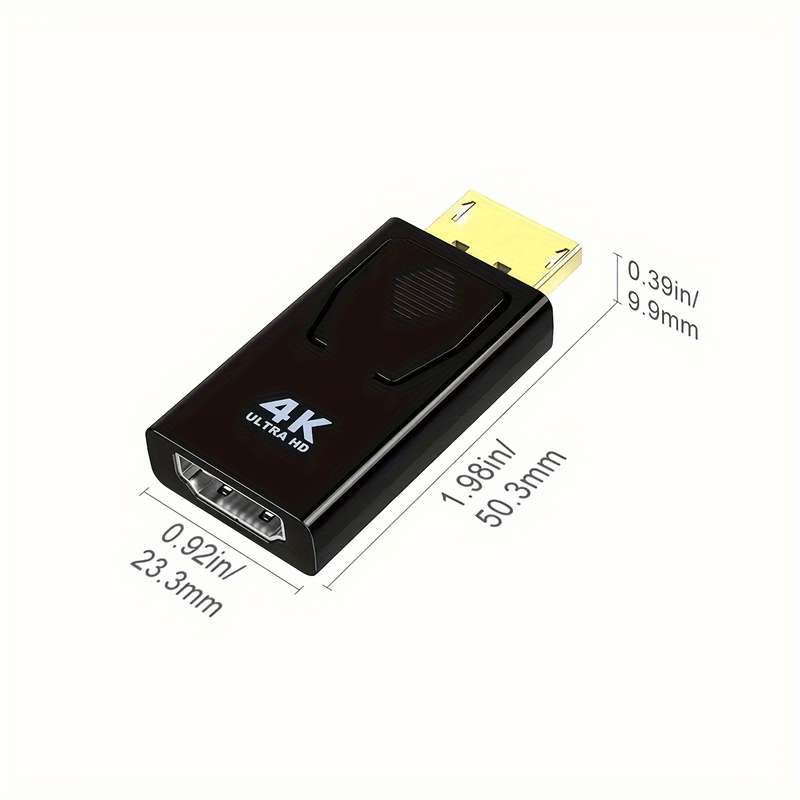 1pc GVKL DisplayPort to HDTV Adapter Cable Male to Female USB-Powered Glossy Finish Suppo