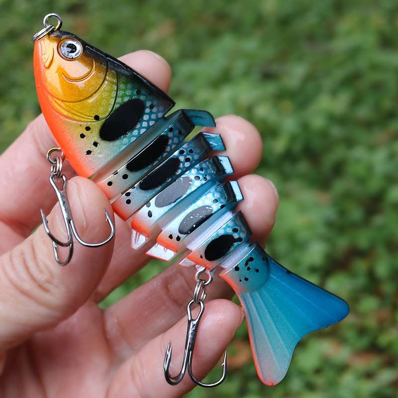 5pcs Fishing Lures Set Realistic Swimbait with Hard Bait and Spinner Blades ABS Material Fr