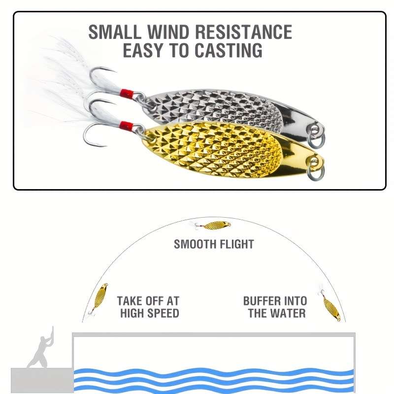 1pc 7g Long-range Lure Bait With Water Leeches Diamond Glitter Golden Bait