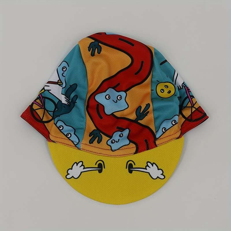 1pc Breathable Sun Protection Cycling Cap for Men and Women Funny Sports Cloth Hat for Mountain a