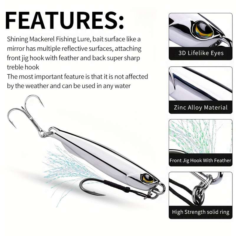 1pc 10g Metal Jig Fishing Lure DUO Trolling Hard Bait Bass Fishing Bait Tackle Trout Jigging Lure