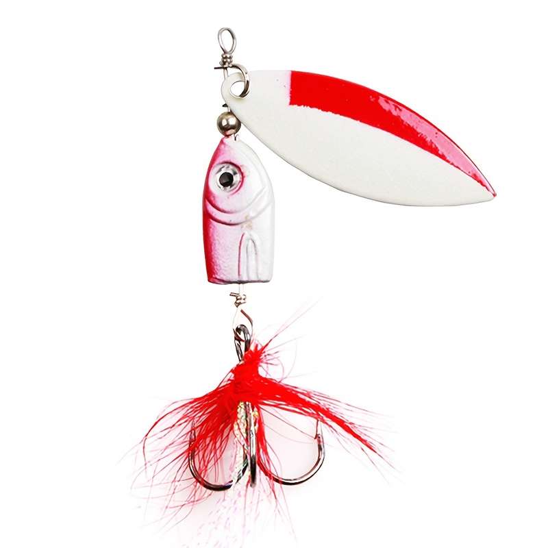 1pc 6.2cm Funpesca Rotating Metal Fishing Lures Squid Artificial Bait with Hooks Saltwater Trolli
