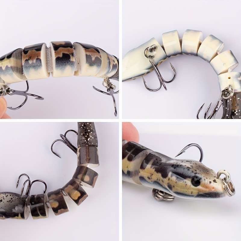 1pc Eel Swimbait 1.0cm 11.7g Slow Sinking Crankbait For Freshwater And Saltwater Trout And Bass