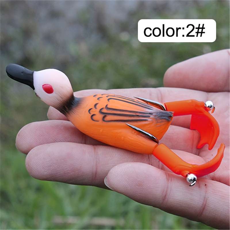 1pc Propeller Flipper Duck Fishing Lure 9cm 11.3g Artificial Bait Duckling with 3D Eyes Surf
