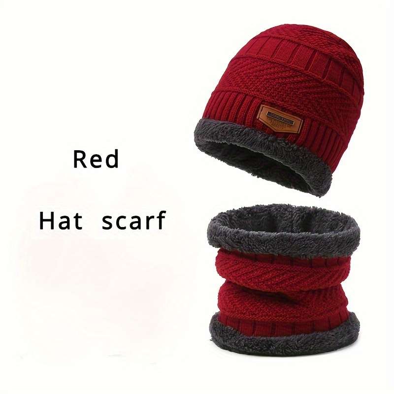 Winter Hat Size One Size Style Red Touch Screen Gloves