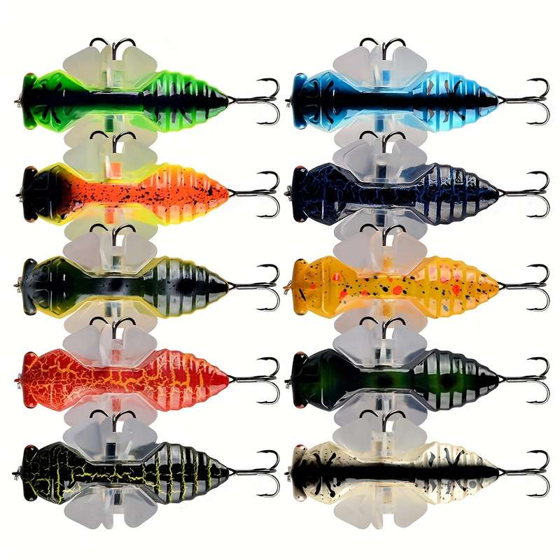 1pc Catch More Fish with Life Bionic Cicada Shape Fishing Bait Hard Artificial Fish Lure with Rot
