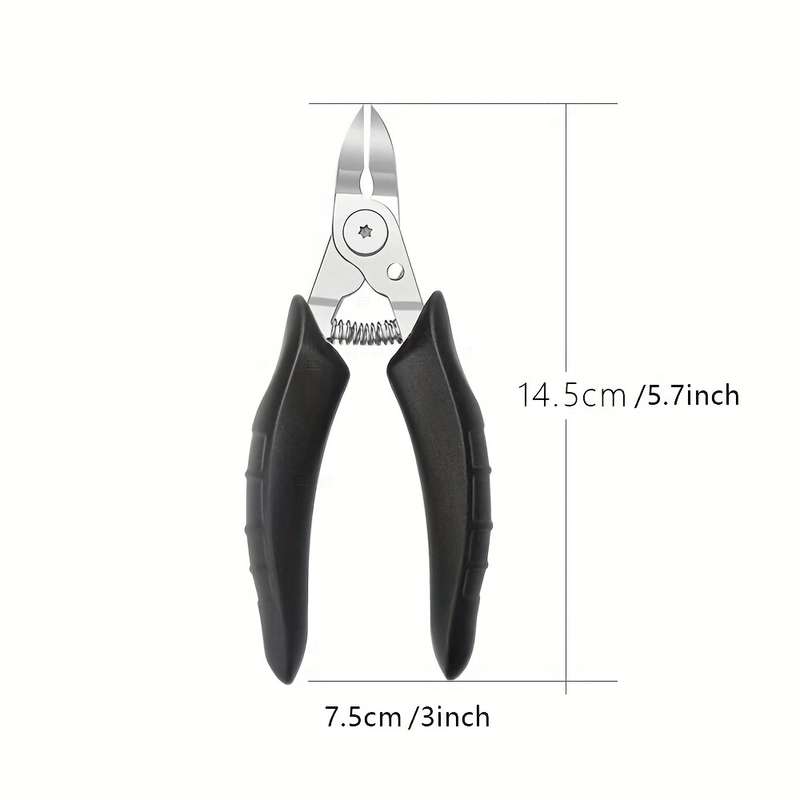 1pc Classic Professional Toenail Clippers Extra Sharp Pointed Nose Blades Stainless Steel Co