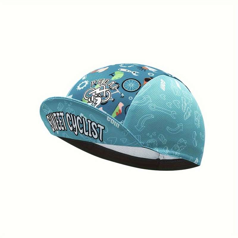 1pc Breathable Polyester Cycling Cap Anti-Sweat Sun Hat for Bike Riding and Team Sports