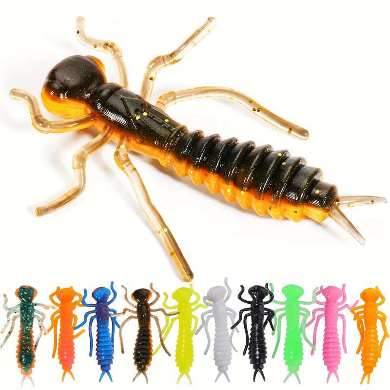 10pcs Soft Fishing Lure Set PVC Ideal for Freshwater Saltwater Angling
