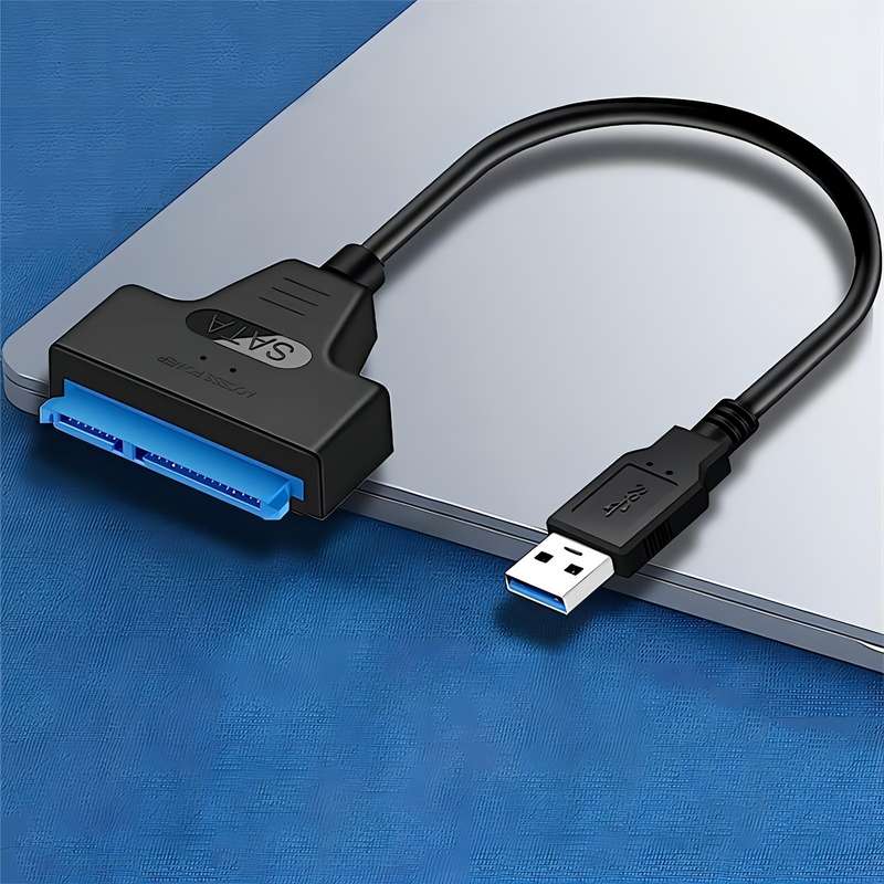 1pc UASP Compatible High-Speed USB 3.0 to SATA III Adapter Cable for 2.5-Inch HDD SSD Black