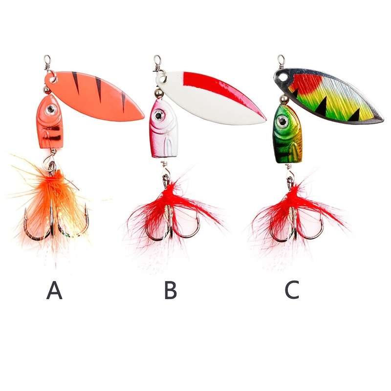 1pc 6.2cm Funpesca Rotating Metal Fishing Lures Squid Artificial Bait with Hooks Saltwater Trolli