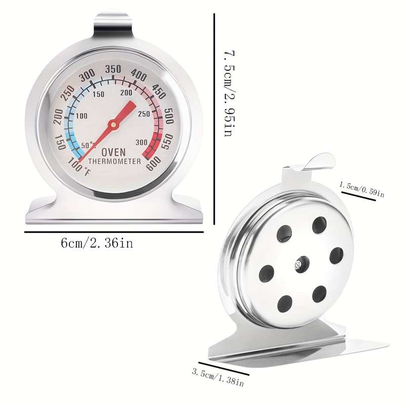 1pc Oven Thermometer Dual Ratio 50-300C 80-80F Oven Grill Stir Fry Chef Smoking Thermometer