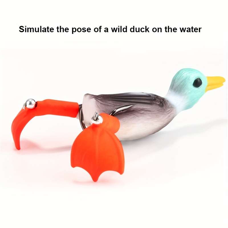 1pc Propeller Flipper Duck Fishing Lure 9cm 11.3g Artificial Bait Duckling with 3D Eyes Surf