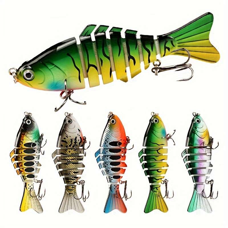 5pcs Fishing Lures Set Realistic Swimbait with Hard Bait and Spinner Blades ABS Material Fr