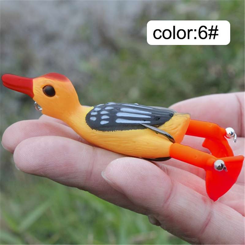1pc Propeller Flipper Duck Fishing Lure 9cm 11.3g Artificial Bait Duckling with 3D Eyes Surf