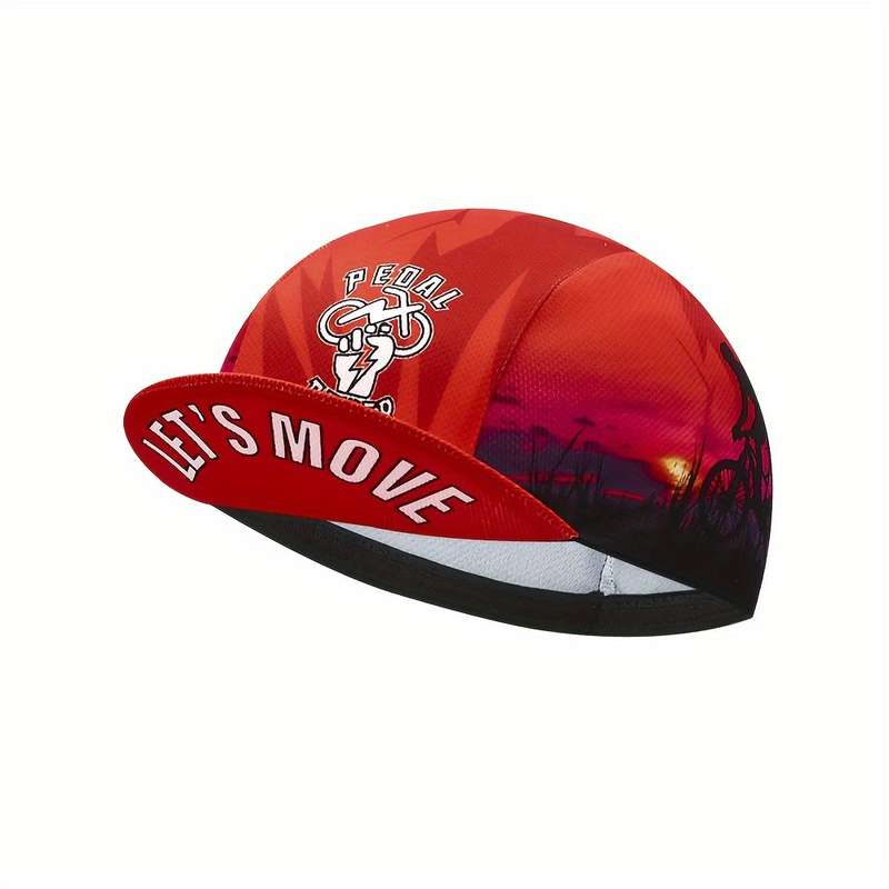 1pc Breathable Polyester Cycling Cap Anti-Sweat Sun Hat for Bike Riding and Team Sports