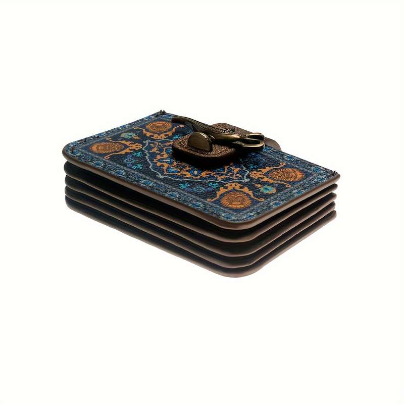 1pc Chic Women's Faux Leather Wallet with Expandable Card HolderFashionable Floral Design Butto