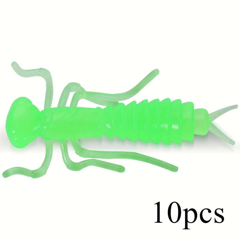 10pcs Soft Fishing Lure Set PVC Ideal for Freshwater Saltwater Angling
