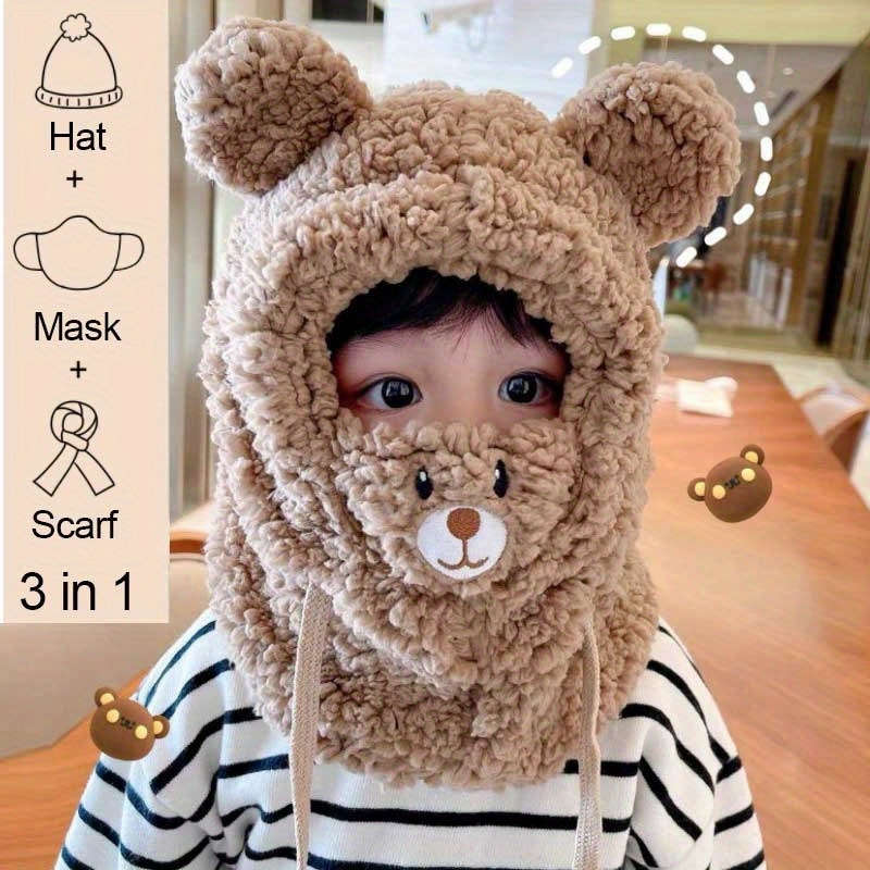 Winter Hat Color Beige Color Size 3 11 Years Old  One Size Fits All