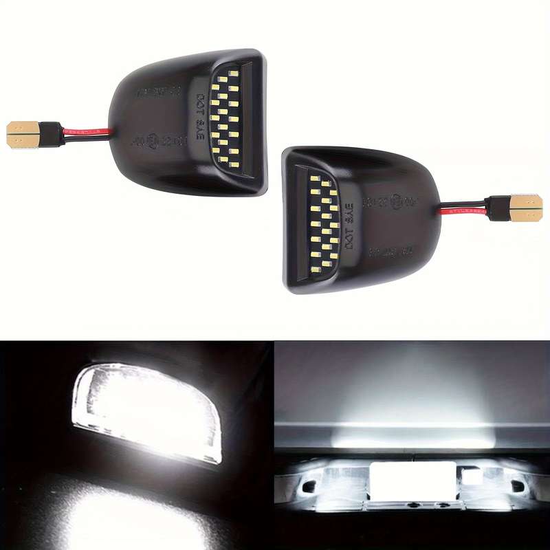 2pcs LED License Plate Light Kit for Toyota Tacoma Tundra 2012-2024 12-24V Plug & Pl