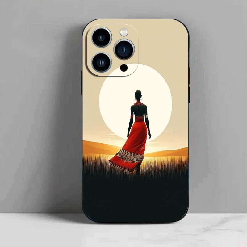 1Pc Black For iPhone 13 Pro African Americans Designed Phone Case