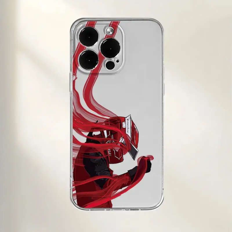 1Pc Transparent For iPhone 12 Pro Max Cool Racing Design Phone Case