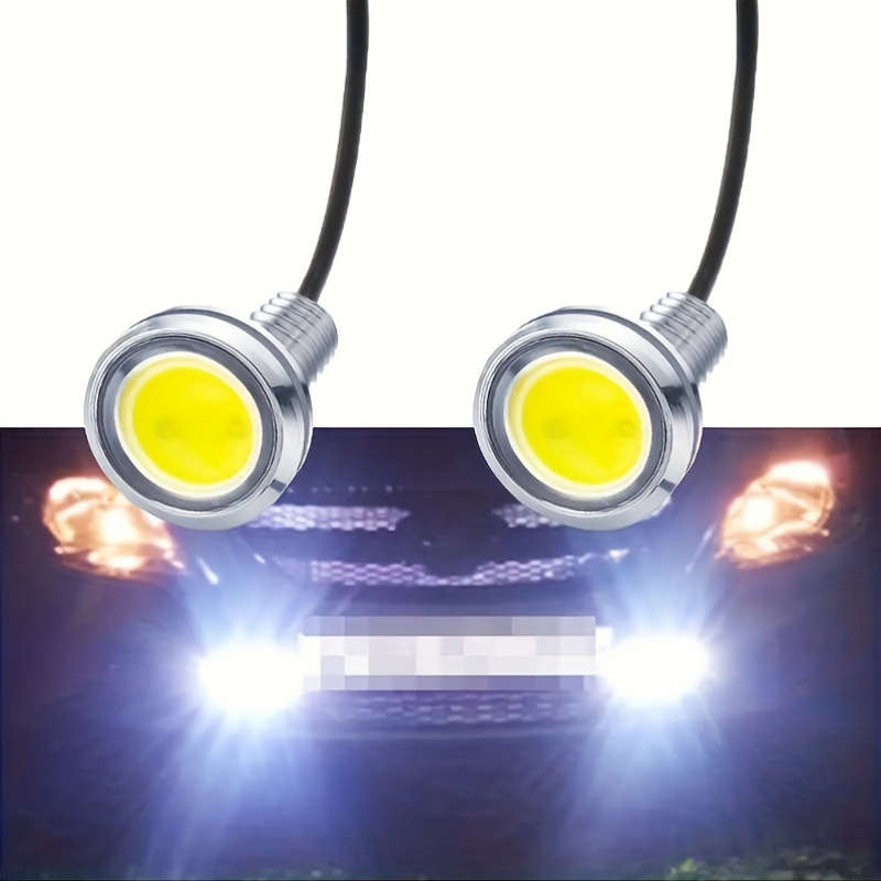 2pcs DC12V 18mm Eagle Eye LED Car Fog Lamp DRL Daytime Running Blub Backup Reverse T