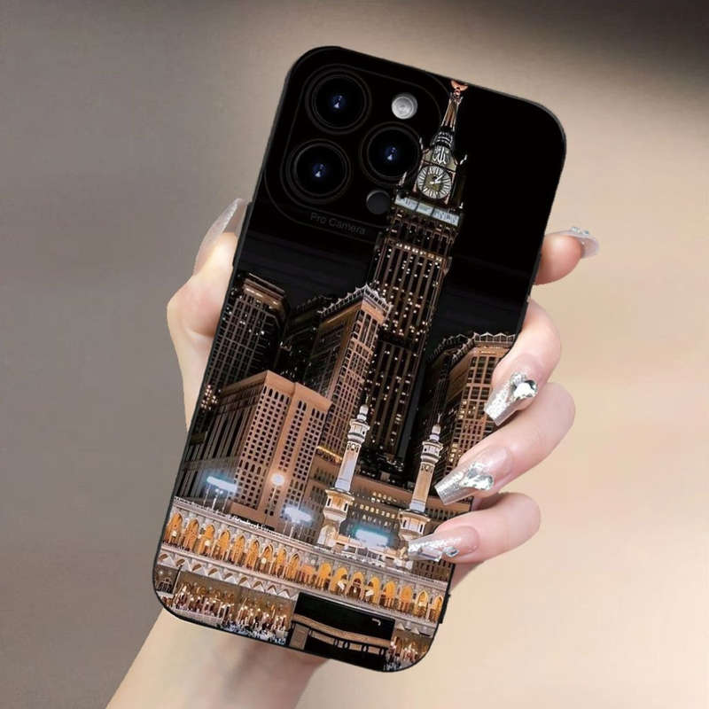 1Pc Black For iPhone 7 Plus 8 Plus Holy City of Mecca Phone Case