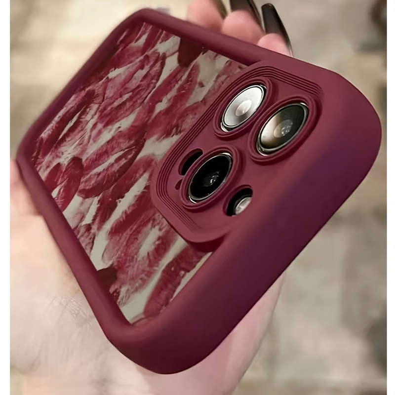 1Pc Burgundy For iPhone 13 Pro Max Phone Case Phone Cover