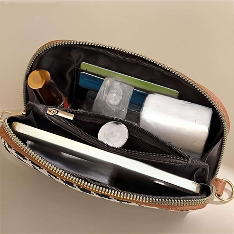 1pc 2025 Trendy Clutch Bag That Can Hold a Phone Long Wallet for Women Card Holder Canvas Coin P