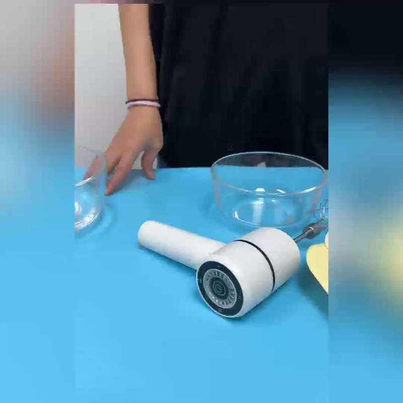 1pc USB Rechargeable Cordless Hand Mixer 3-Speed Electric Whisk with Stainless Steel Beaters