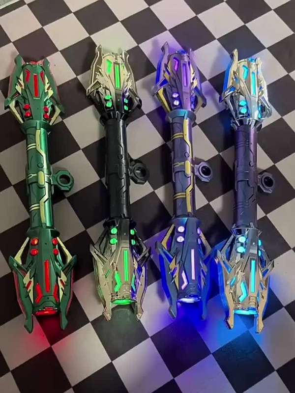 Toy Weapons Color Lightning Star Flash Sword  Aurora Purple  [Six  Color Light Switching]