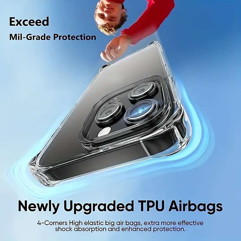1pc Transparent For iPhone 15 Ultra-Thin Clear Tpu Case