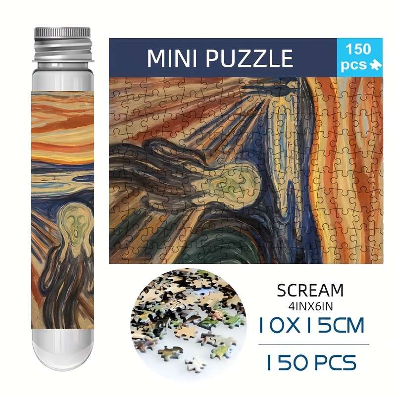 1pc The Scream Mini Test Tube Puzzle Fun Educational Jigsaw for Adults Perfect f