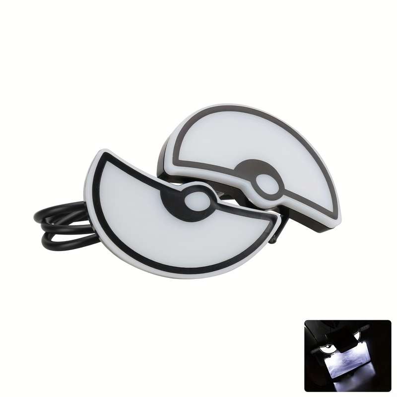 2pcs White Car & Motorcycle LED Eye Lights Colorful Atmospheric Half-Moon Design