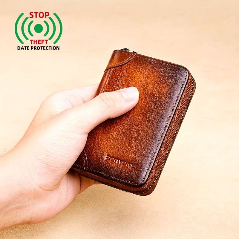 1pc Card bag Men's exquisite high-end leather ultra-thin small card cover Women's large capacity mu