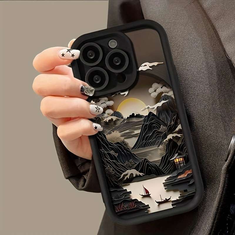 1Pc Black For iPhone 13 Pro Max Phone Case Phone Cover