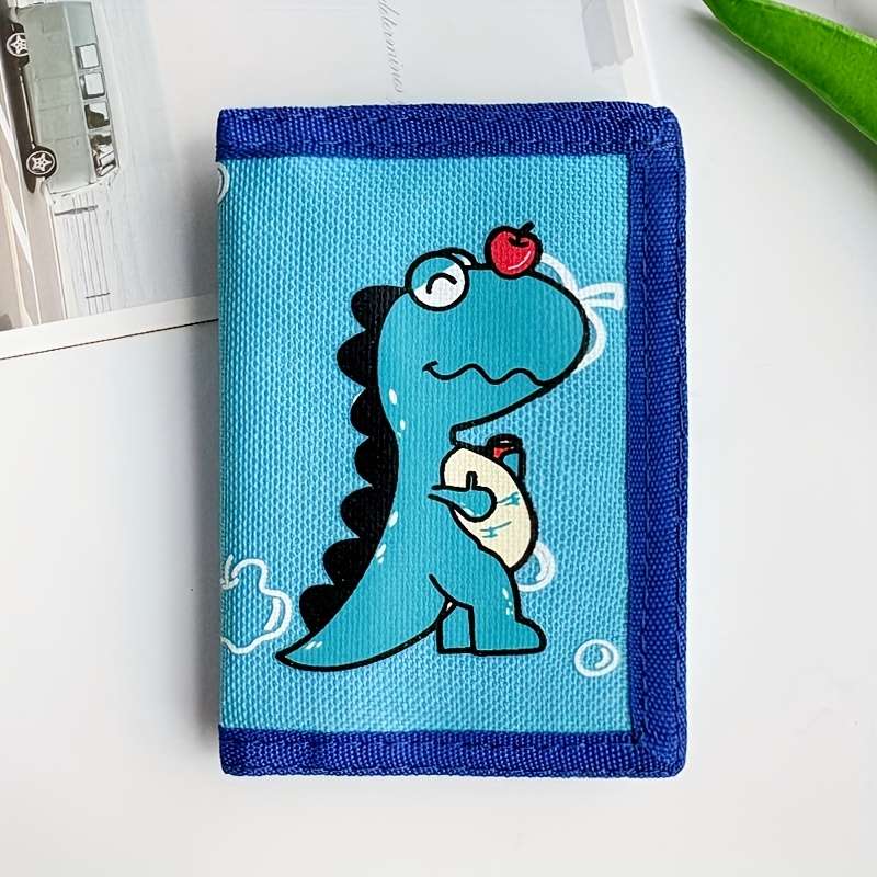 1pc Three fold wallet with cartoon print zipper pocket and card slot multiple card slots perfect