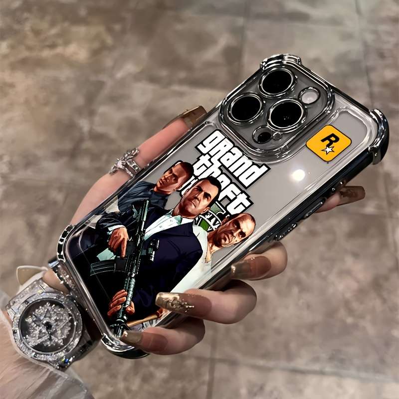 1Pc Mixed Color  For iPhone XR Game GTA R Stars Phone Case