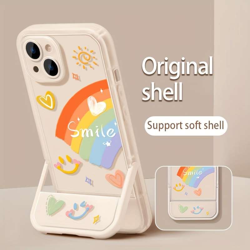 1Pc Transparent White For iPhone 14 Pro Phone Case Phone Cover