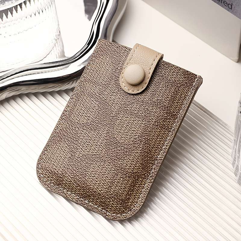 1pc Women's Slim Credit Card Holder WalletMulti-Slot Organizer with Secure Snap Closure Compact