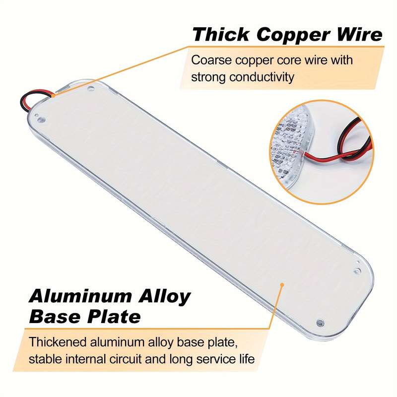 1pc 10W 12V LED Light Strip 6500K 980LM 72 LEDs Indoor Light Strip Light Strip with