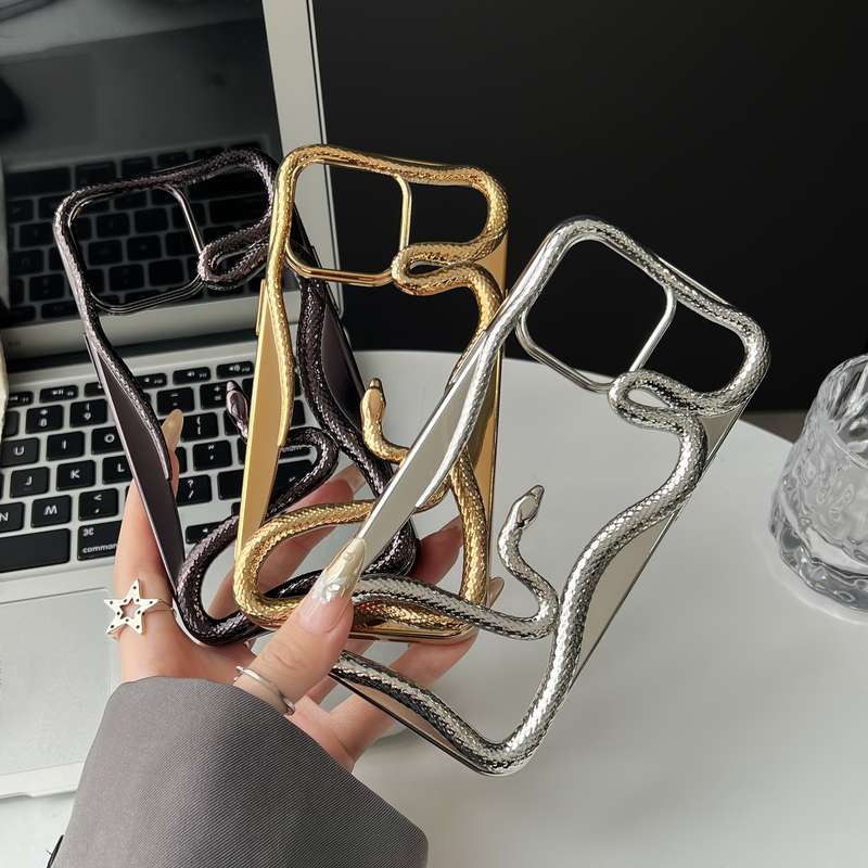1Pc Silvery For iPhone 12 Phone Case Phone Cover