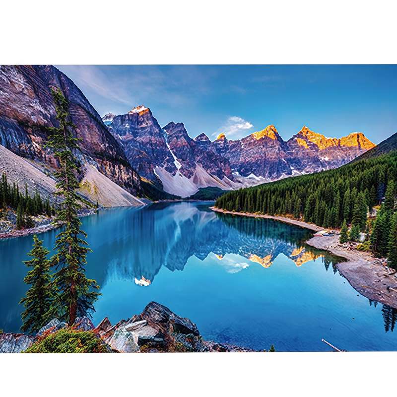 1000pcs Menglian Lake Jigsaw Puzzle 70x50cm Cardboard Rectangle White for Adult Le